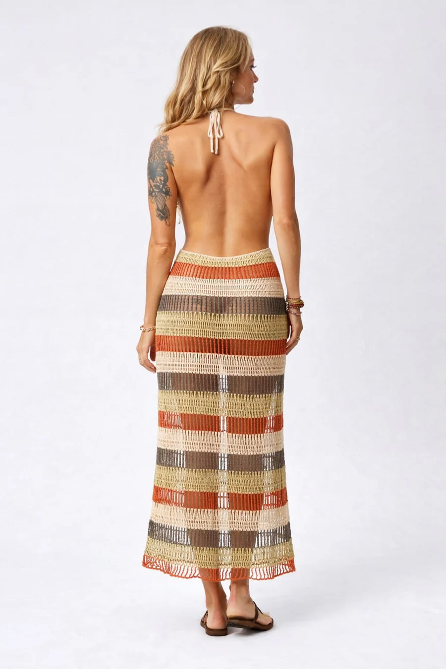 Uluwatu Collection Tierra Crochet Dress-Boho Resort Maxi Dress