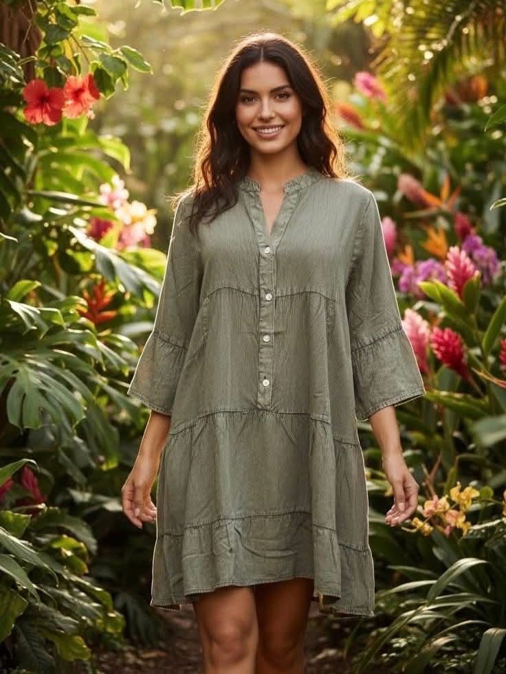 Mineral Wash Denim Dress
