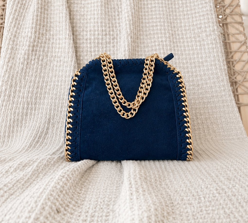 SUEDE CHAIN BAG